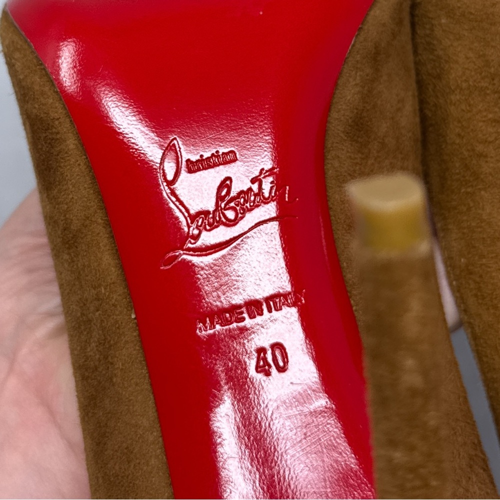 Christian Louboutin Pigalle Follies 100 Suede Pointed Toe Stiletto Heel Pumps 40 - Picture 12 of 15
